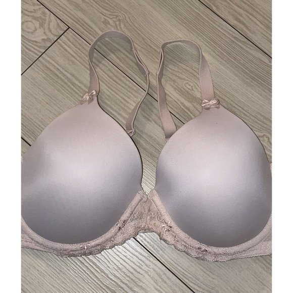 Olga 35178 Lavish Lift Bra Lightly Padded Underwire Lace Womens 36C Pink - Picture 3 of 6